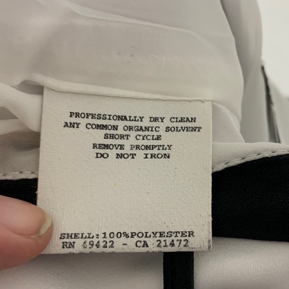 Jessica McClintock for Gunne Sax Size 3 White/Black Pleated Dress - Picture 10 of 11